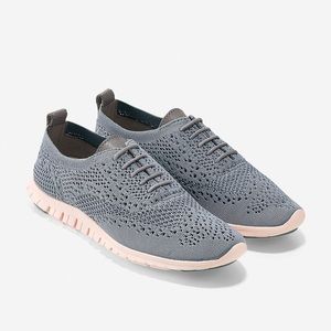 Cole Haan ZERØGRAND Wingtip Oxford 5.5 gray & pink